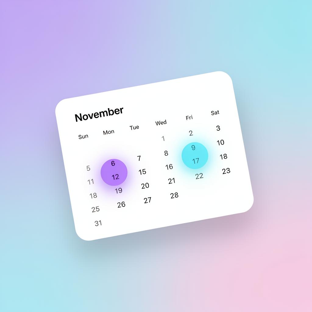 Calendar with ACA Open Enrollment dates marked