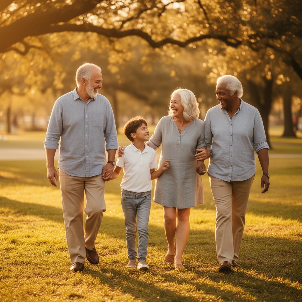 Smiling family at home covered by an ACA marketplace plan